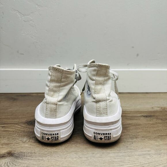 Converse Chuck Taylor All Star Move high-top platform sneaker white Womens 6 - Picture 6 of 10